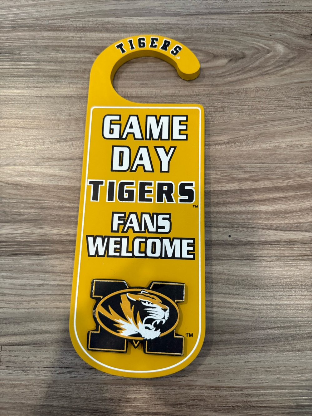 Missouri Tigers Yellow Door Hanger - Mizzou-Rah! - Picture 2 of 6